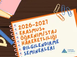 2026-2027 Erasmus+ Öğrenim/Staj Hareketliliği Bilgilendirme Seminerleri