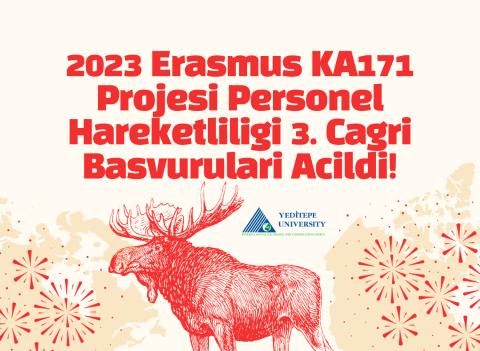 2023 Erasmus KA171 Projesi Personel Hareketliligi 3. Cagri Basvurulari Acildi!